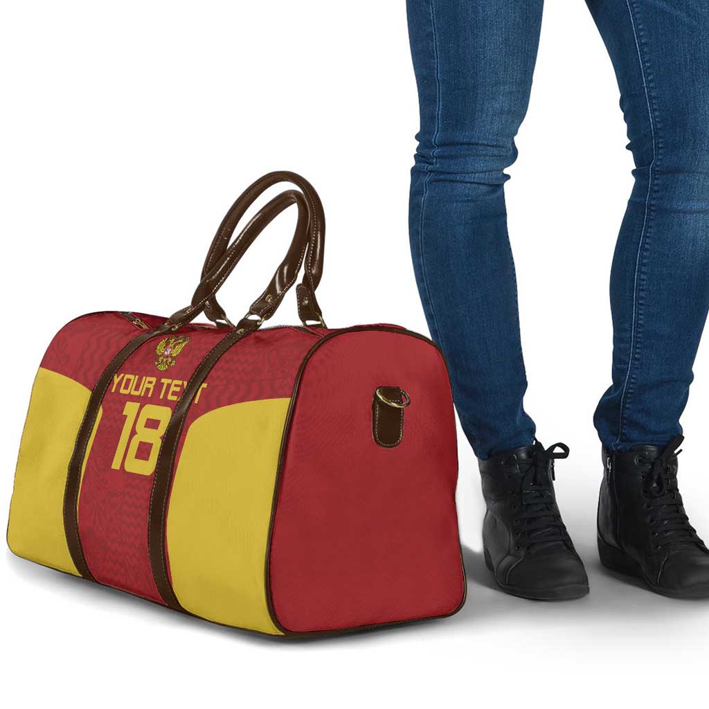 Custom Russia Football Travel Bag Nashi Parni Khokhloma Style - Red - Wonder Print Shop