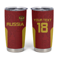 Custom Russia Football Tumbler Cup Nashi Parni Khokhloma Style - Red - Wonder Print Shop