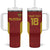 Custom Russia Football Tumbler With Handle Nashi Parni Khokhloma Style - Red - Wonder Print Shop