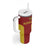 Custom Russia Football Tumbler With Handle Nashi Parni Khokhloma Style - Red - Wonder Print Shop