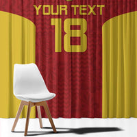 Custom Russia Football Window Curtain Nashi Parni Khokhloma Style - Red - Wonder Print Shop