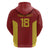 Custom Russia Football Zip Hoodie Nashi Parni Khokhloma Style - Red - Wonder Print Shop