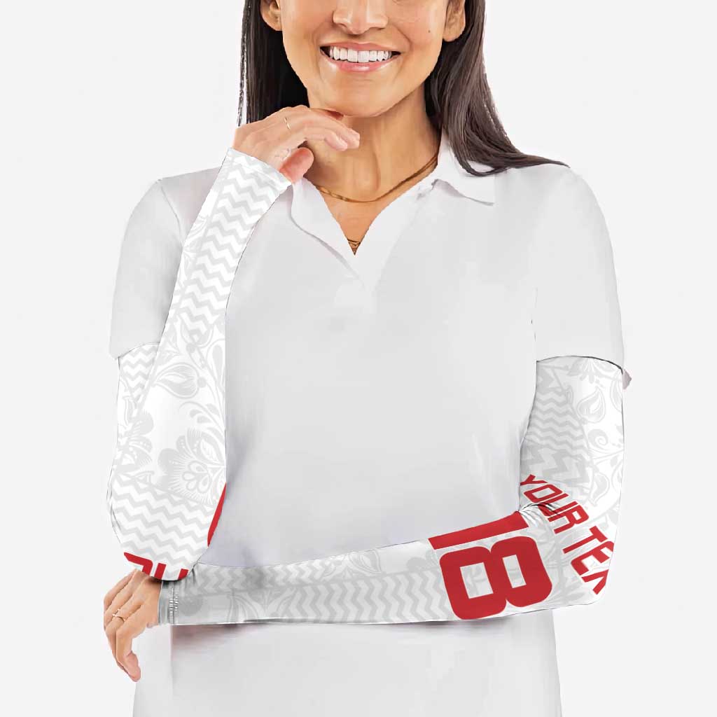 Custom Russia Football Arm Sleeves Nashi Parni Khokhloma Style - White - Wonder Print Shop