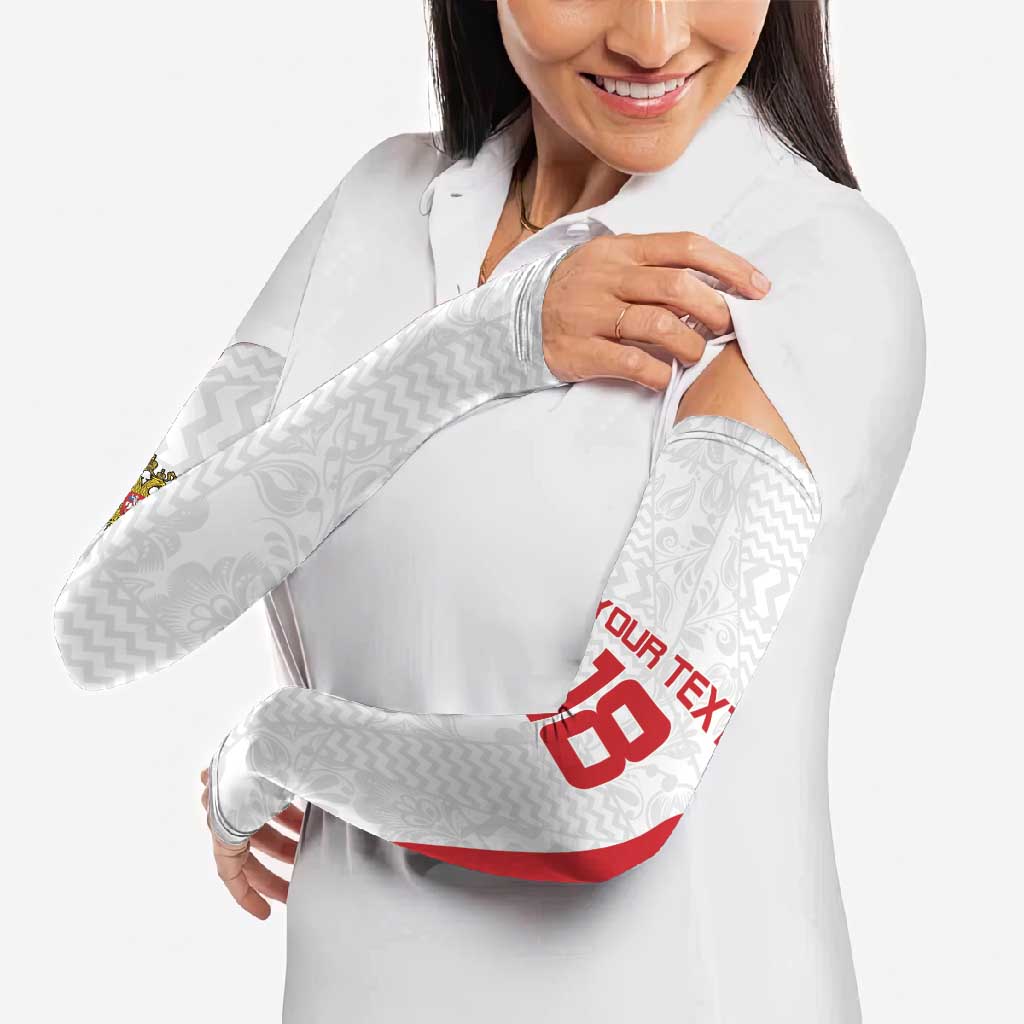Custom Russia Football Arm Sleeves Nashi Parni Khokhloma Style - White - Wonder Print Shop