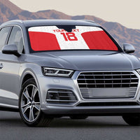 Custom Russia Football Auto Sun Shade Nashi Parni Khokhloma Style - White - Wonder Print Shop