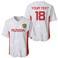 Custom Russia Football Baseball Jersey Nashi Parni Khokhloma Style - White - Wonder Print Shop