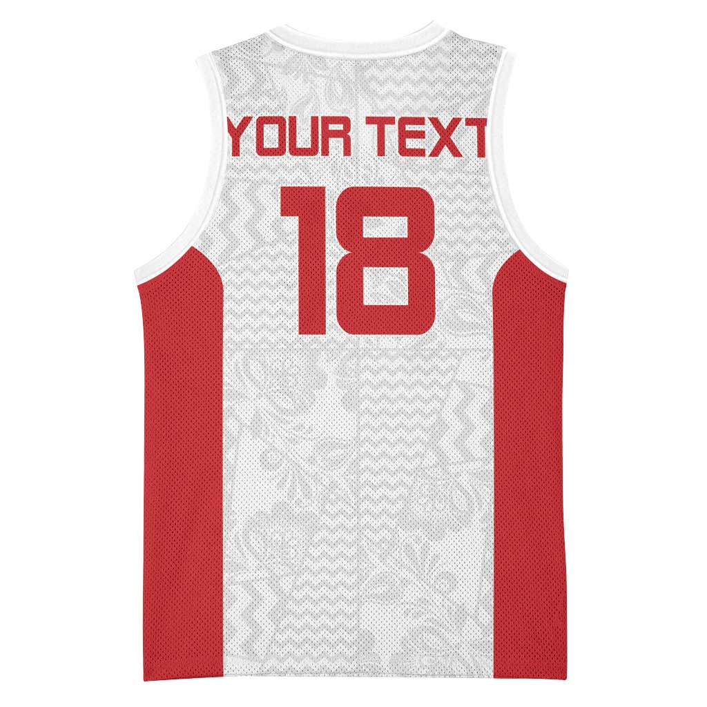 Custom Russia Football Basketball Jersey Nashi Parni Khokhloma Style - White - Wonder Print Shop