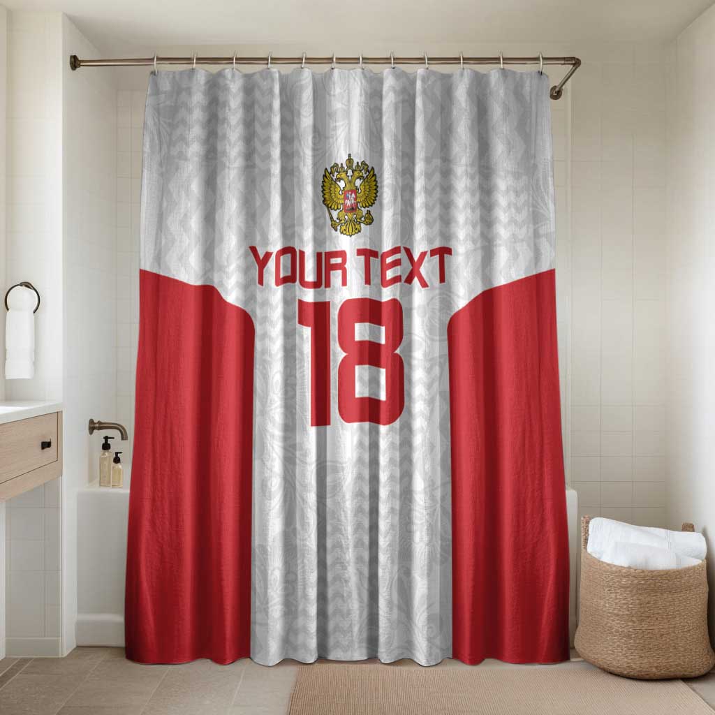 Custom Russia Football Bathroom Set Nashi Parni Khokhloma Style - White - Wonder Print Shop