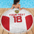 Custom Russia Football Beach Blanket Nashi Parni Khokhloma Style - White - Wonder Print Shop