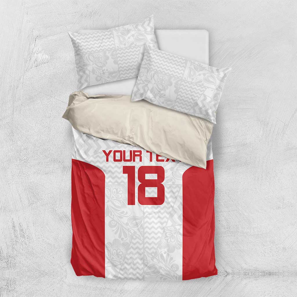 Custom Russia Football Bedding Set Nashi Parni Khokhloma Style - White - Wonder Print Shop