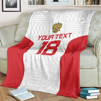 Custom Russia Football Blanket Nashi Parni Khokhloma Style - White - Wonder Print Shop