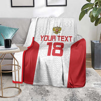 Custom Russia Football Blanket Nashi Parni Khokhloma Style - White - Wonder Print Shop