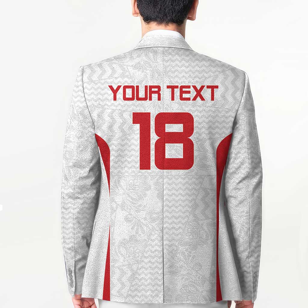 Custom Russia Football Blazer Nashi Parni Khokhloma Style - White - Wonder Print Shop