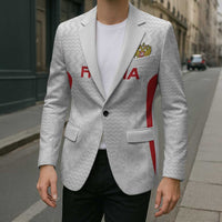 Custom Russia Football Blazer Nashi Parni Khokhloma Style - White - Wonder Print Shop