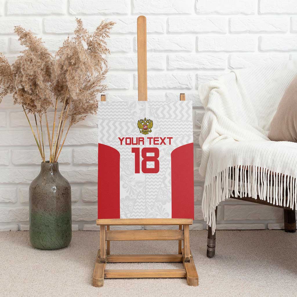 Custom Russia Football Canvas Wall Art Nashi Parni Khokhloma Style - White - Wonder Print Shop