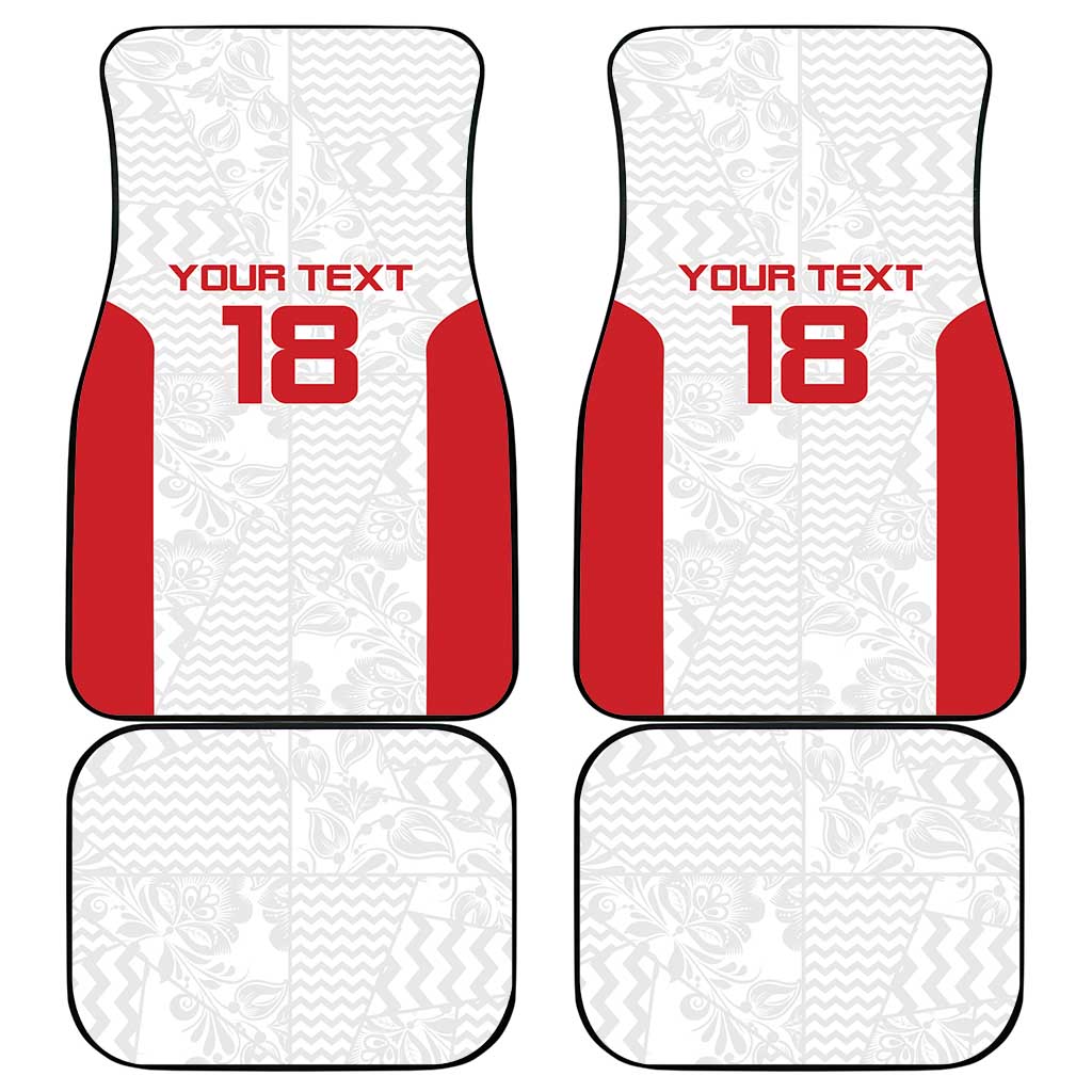 Custom Russia Football Car Mats Nashi Parni Khokhloma Style - White - Wonder Print Shop