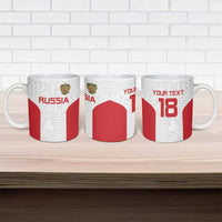 Custom Russia Football Ceramic Mug Nashi Parni Khokhloma Style - White - Wonder Print Shop