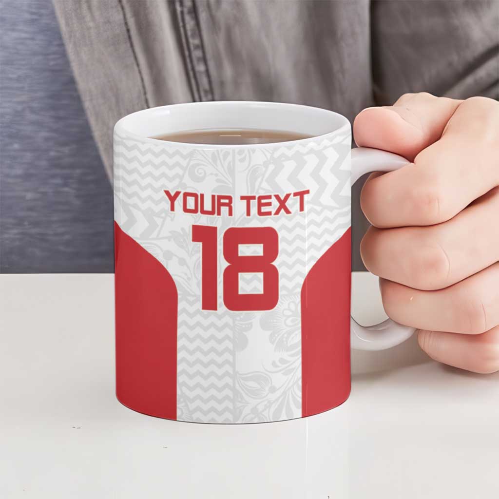 Custom Russia Football Ceramic Mug Nashi Parni Khokhloma Style - White - Wonder Print Shop