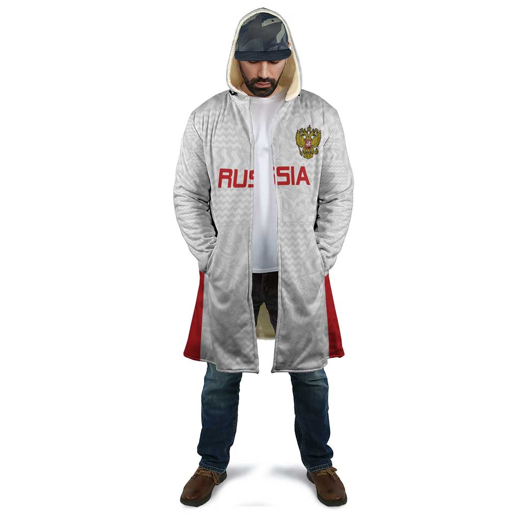 Custom Russia Football Cloak Nashi Parni Khokhloma Style - White - Wonder Print Shop