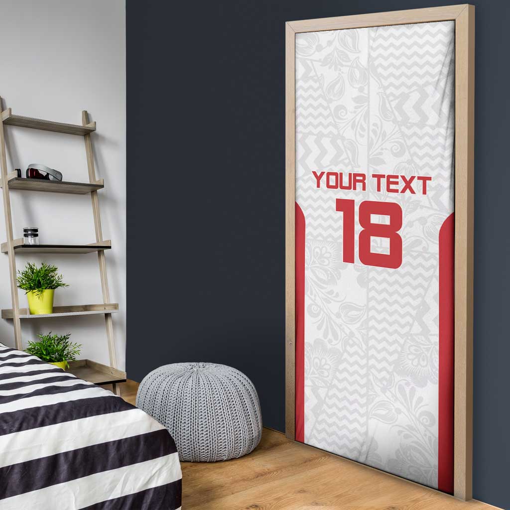 Custom Russia Football Door Cover Nashi Parni Khokhloma Style - White - Wonder Print Shop