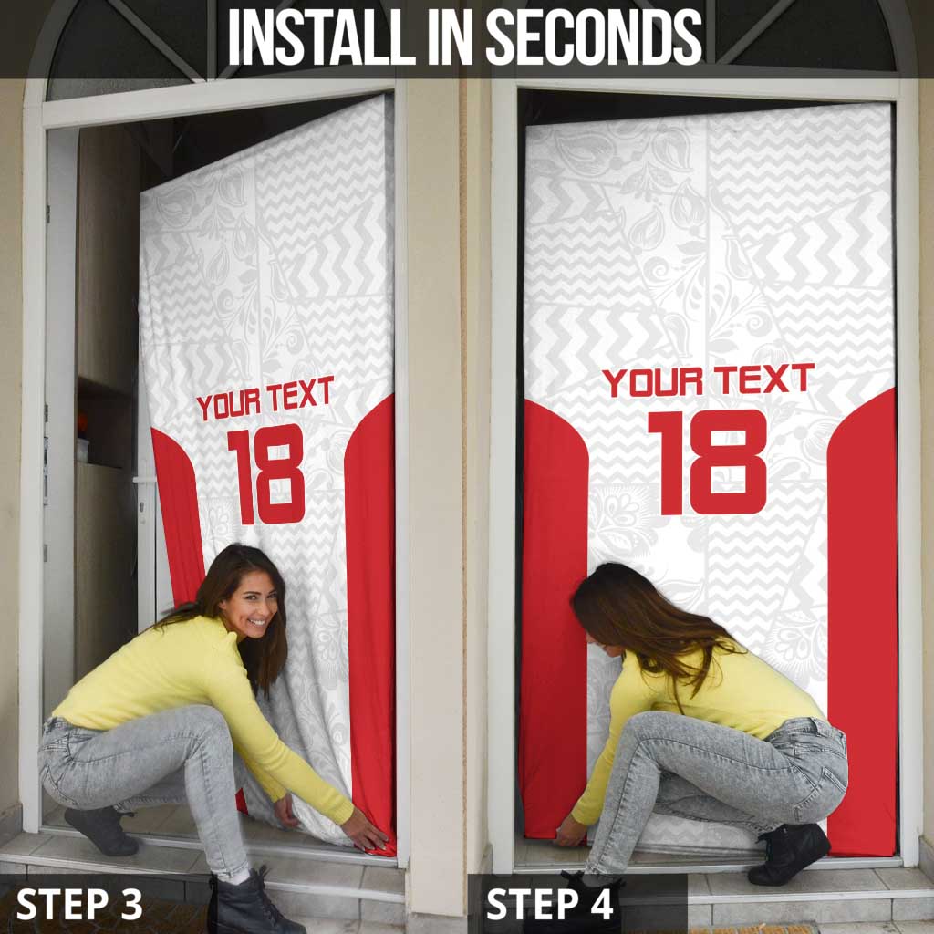 Custom Russia Football Door Cover Nashi Parni Khokhloma Style - White - Wonder Print Shop