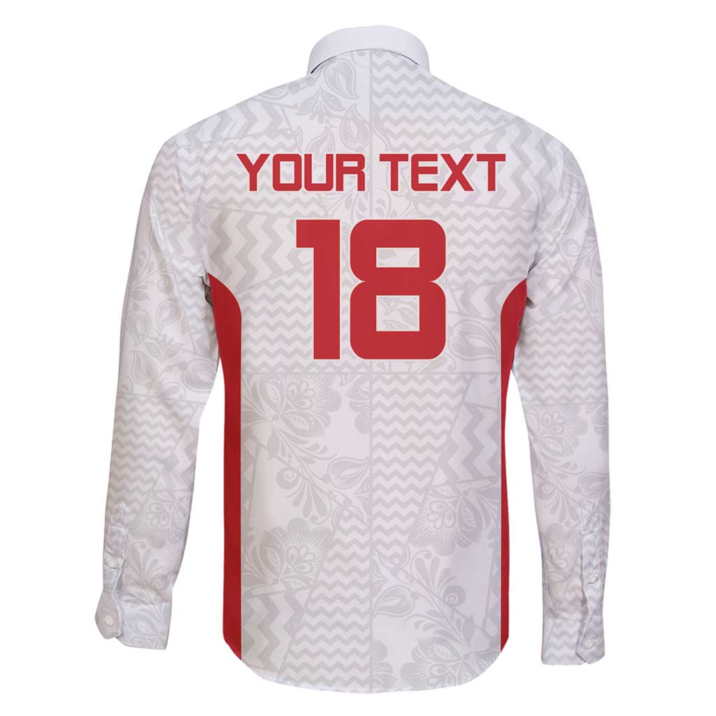 Custom Russia Football Family Matching Mermaid Dress and Hawaiian Shirt Nashi Parni Khokhloma Style - White - Wonder Print Shop