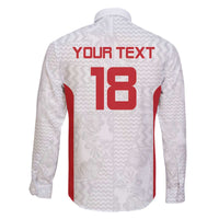 Custom Russia Football Family Matching Off The Shoulder Long Sleeve Dress and Hawaiian Shirt Nashi Parni Khokhloma Style - White - Wonder Print Shop