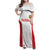 Custom Russia Football Family Matching Off Shoulder Maxi Dress and Hawaiian Shirt Nashi Parni Khokhloma Style - White - Wonder Print Shop