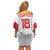 Custom Russia Football Family Matching Off Shoulder Short Dress and Hawaiian Shirt Nashi Parni Khokhloma Style - White - Wonder Print Shop