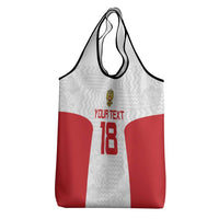 Custom Russia Football Grocery Bag Nashi Parni Khokhloma Style - White - Wonder Print Shop