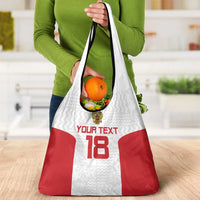 Custom Russia Football Grocery Bag Nashi Parni Khokhloma Style - White - Wonder Print Shop