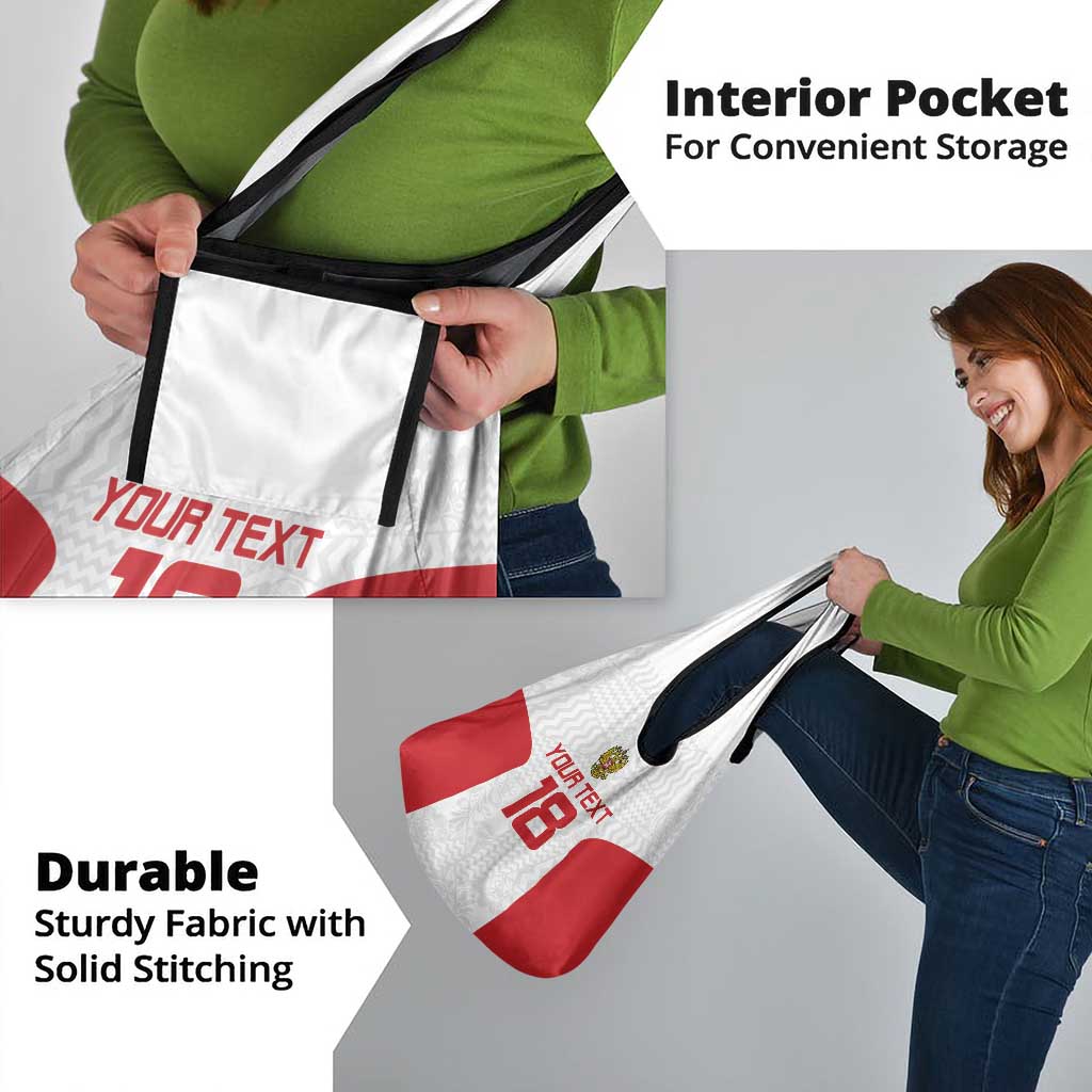 Custom Russia Football Grocery Bag Nashi Parni Khokhloma Style - White - Wonder Print Shop