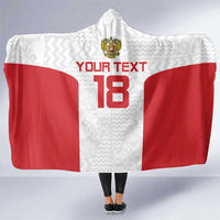 Custom Russia Football Hooded Blanket Nashi Parni Khokhloma Style - White - Wonder Print Shop