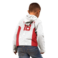 Custom Russia Football Kid Hoodie Nashi Parni Khokhloma Style - White - Wonder Print Shop