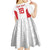 Custom Russia Football Kid Short Sleeve Dress Nashi Parni Khokhloma Style - White - Wonder Print Shop