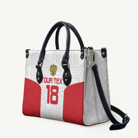 Custom Russia Football Leather Bag Nashi Parni Khokhloma Style - White - Wonder Print Shop