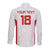 Custom Russia Football Long Sleeve Button Shirt Nashi Parni Khokhloma Style - White - Wonder Print Shop