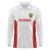 Custom Russia Football Long Sleeve Polo Shirt Nashi Parni Khokhloma Style - White - Wonder Print Shop