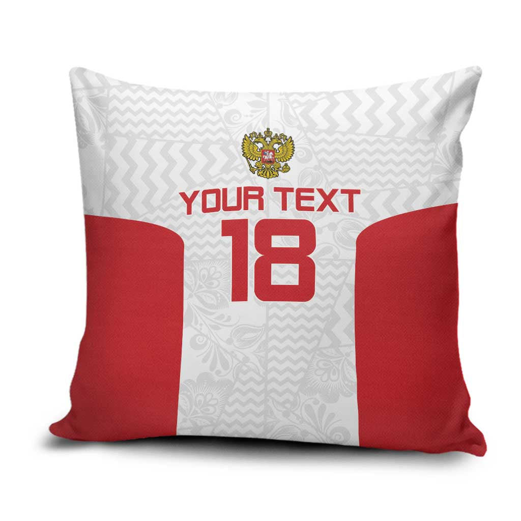 Custom Russia Football Pillow Cover Nashi Parni Khokhloma Style - White - Wonder Print Shop