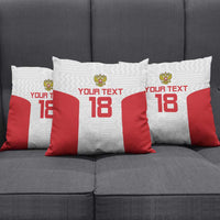 Custom Russia Football Pillow Cover Nashi Parni Khokhloma Style - White - Wonder Print Shop