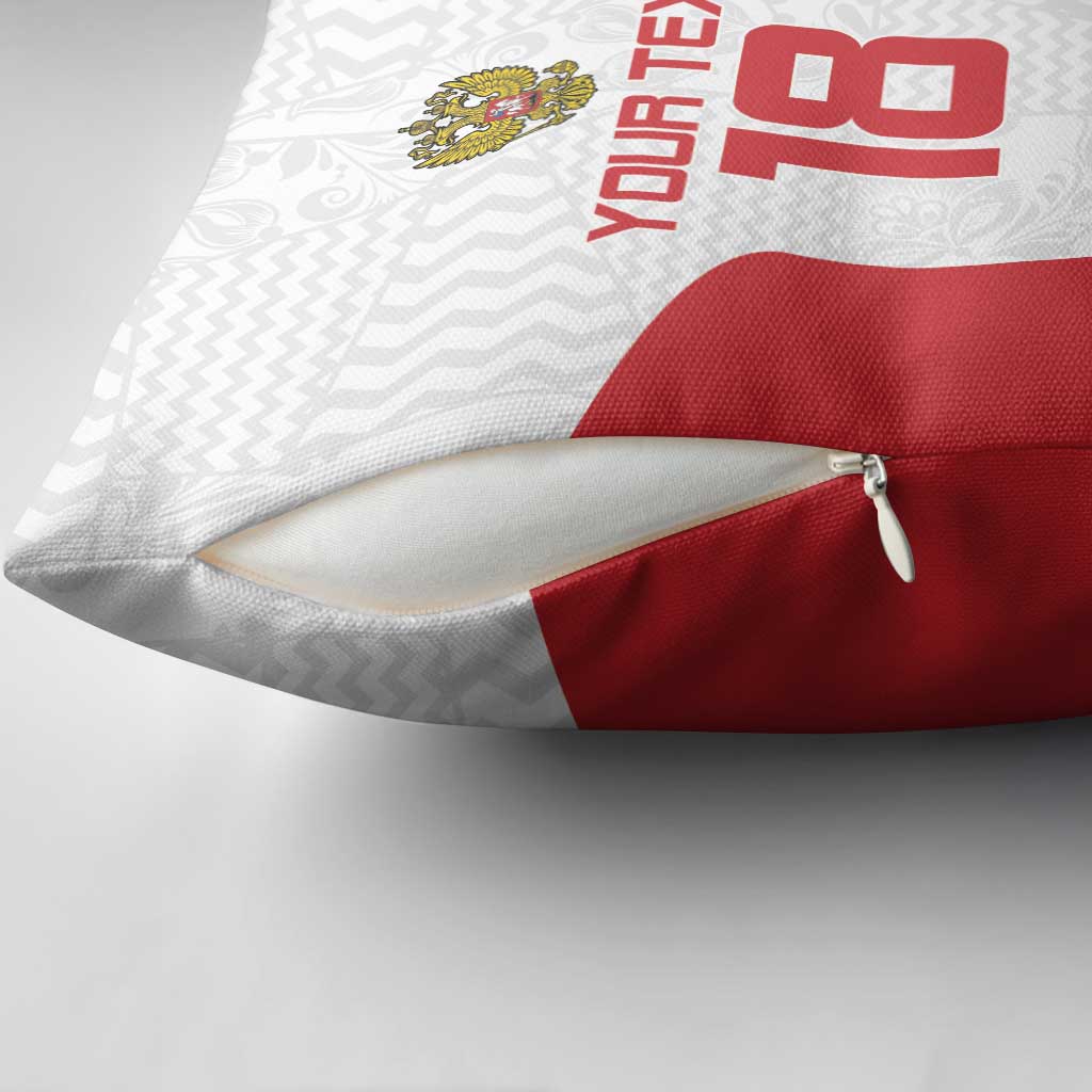 Custom Russia Football Pillow Cover Nashi Parni Khokhloma Style - White - Wonder Print Shop