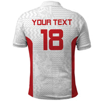 Custom Russia Football Polo Shirt Nashi Parni Khokhloma Style - White - Wonder Print Shop