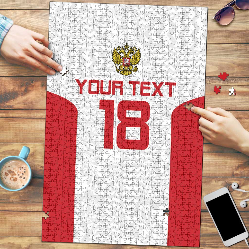 Custom Russia Football Puzzle Nashi Parni Khokhloma Style - White - Wonder Print Shop