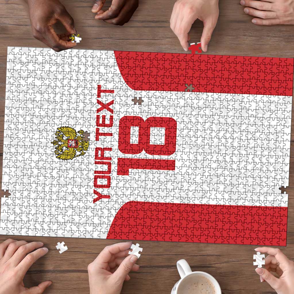 Custom Russia Football Puzzle Nashi Parni Khokhloma Style - White - Wonder Print Shop