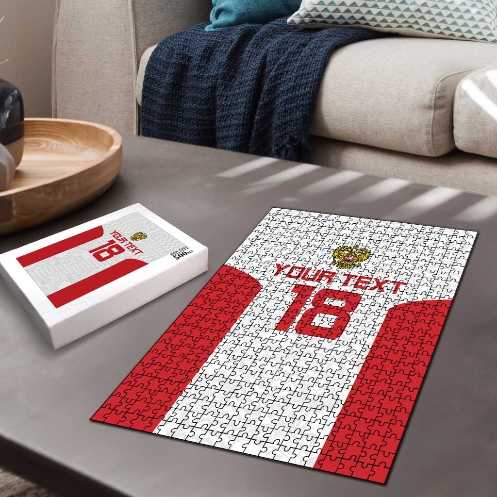 Custom Russia Football Puzzle Nashi Parni Khokhloma Style - White - Wonder Print Shop