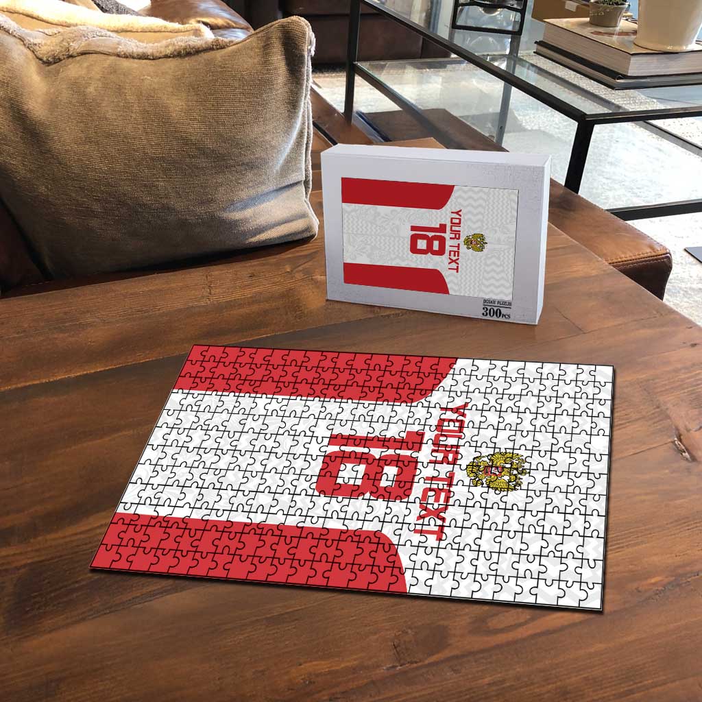 Custom Russia Football Puzzle Nashi Parni Khokhloma Style - White - Wonder Print Shop