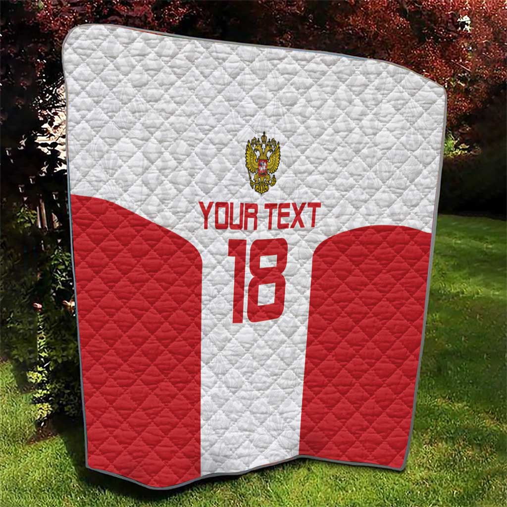 Custom Russia Football Quilt Nashi Parni Khokhloma Style - White - Wonder Print Shop