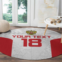 Custom Russia Football Round Carpet Nashi Parni Khokhloma Style - White - Wonder Print Shop