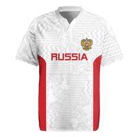 Custom Russia Football Rugby Jersey Nashi Parni Khokhloma Style - White - Wonder Print Shop