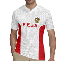Custom Russia Football Rugby Jersey Nashi Parni Khokhloma Style - White - Wonder Print Shop